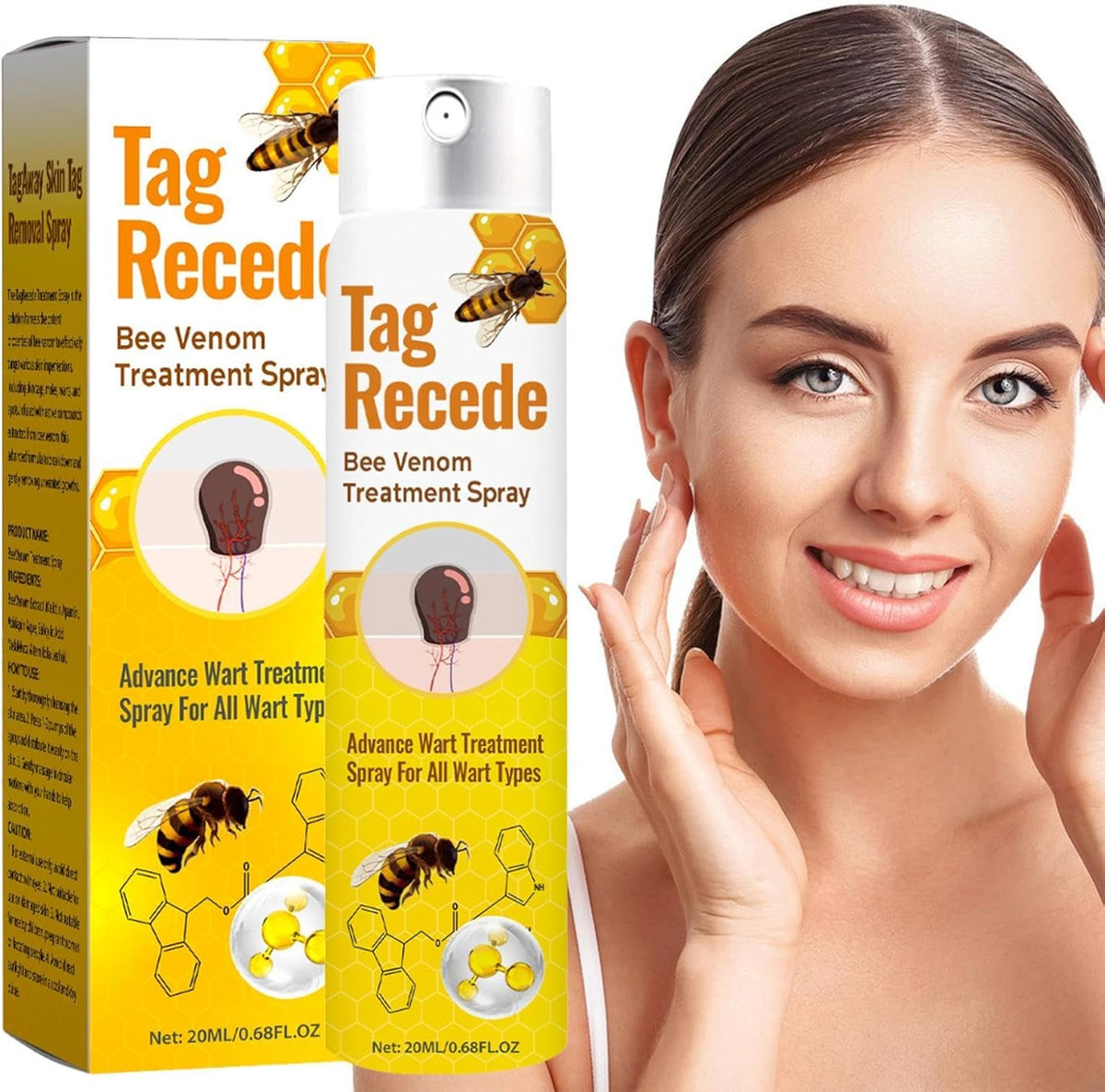 SPRAY TAG RECEDE, PIEL SIN VERRUGAS