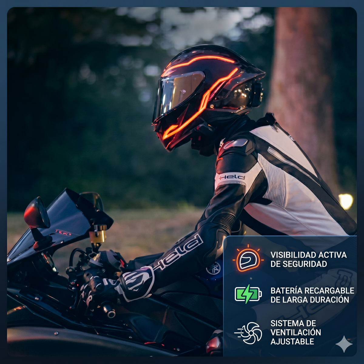 NUEVAS LUCES TRON-ULTRA PARA CASCO DE MOTO
