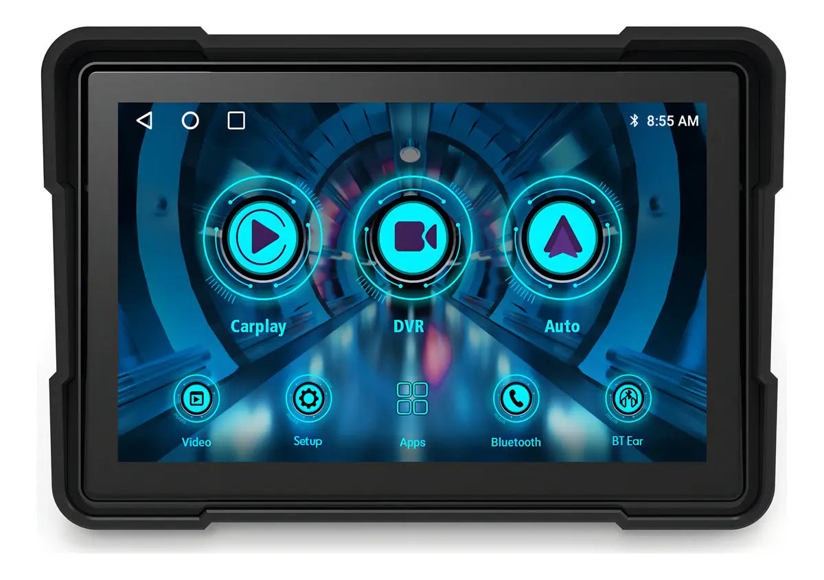 PANTALLA TÁCTIL INTELIGENTE PARA MOTO (CARPLAY & ANDROID AUTO) - IMPERMEABLE Y ANTIRROBO