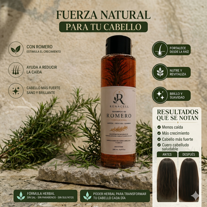 SHAMPOO DE ROMERO NATURAL RENACELL