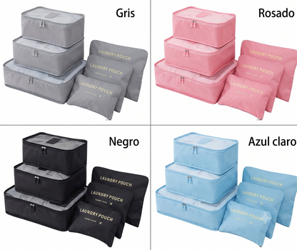 Combo Viajero Definitivo: Bolso Plegable + Set de Organizadores Premium