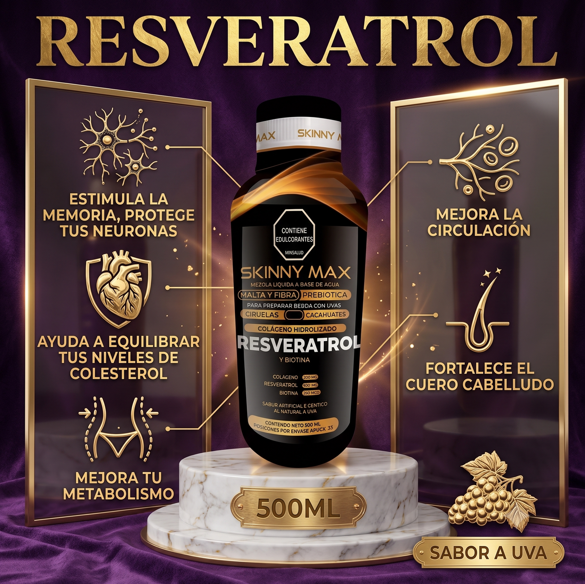 SKINNY MAX - RESVERATROL LÍQUIDO
