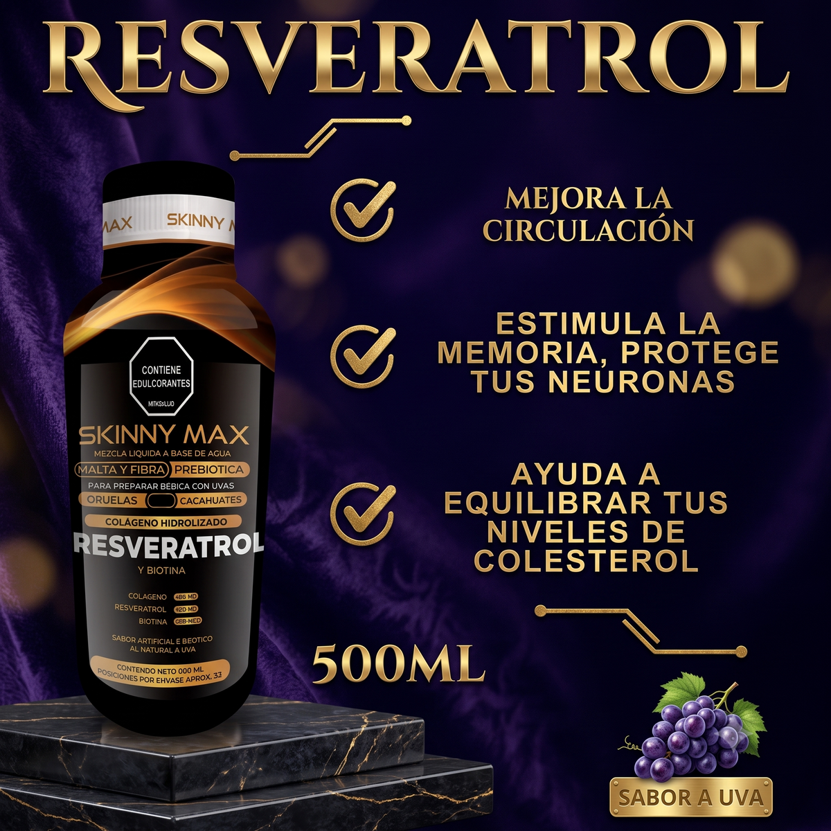 SKINNY MAX - RESVERATROL LÍQUIDO