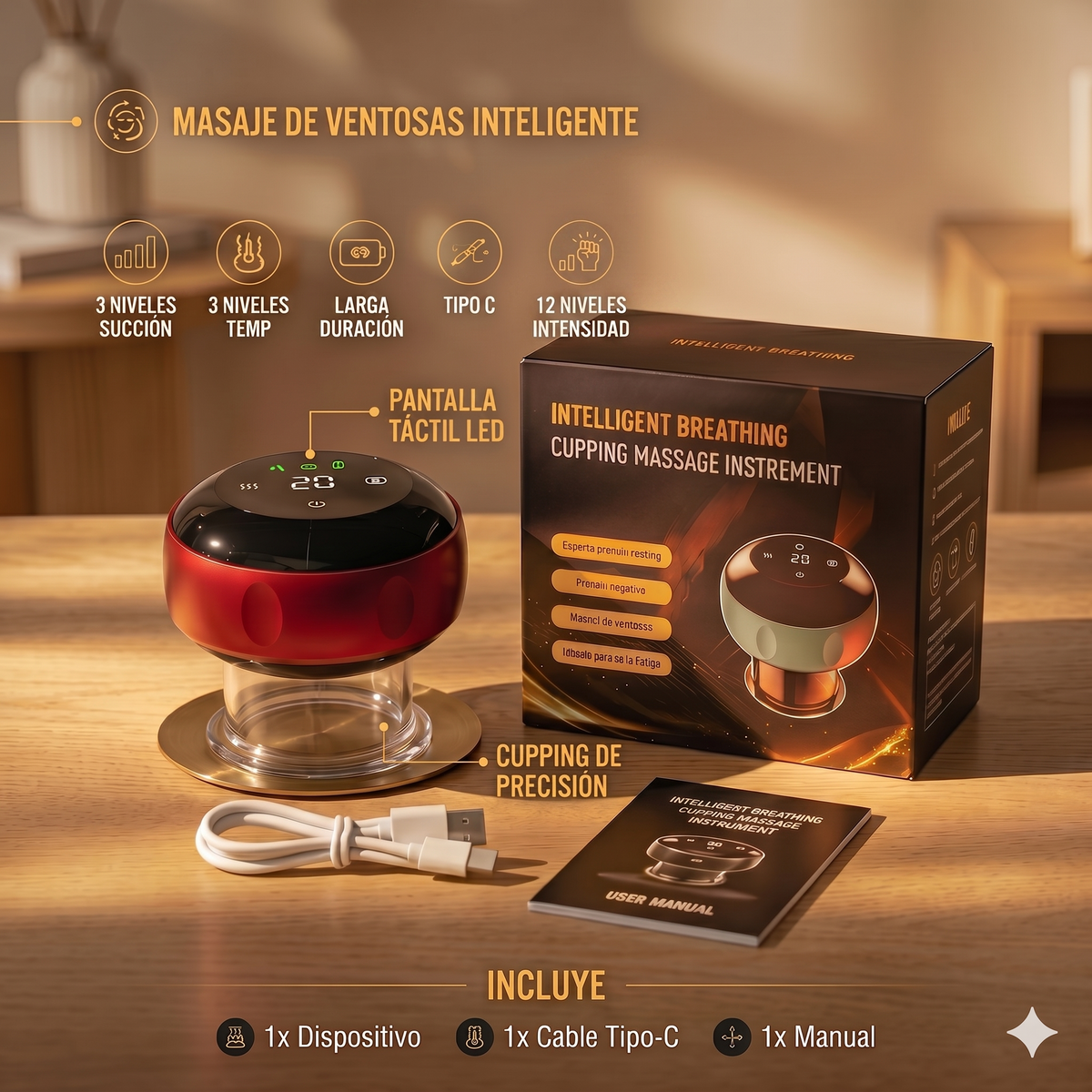 INTELLIGENT BREATHING, VENTOSA DE MASAJE INTELIGENTE