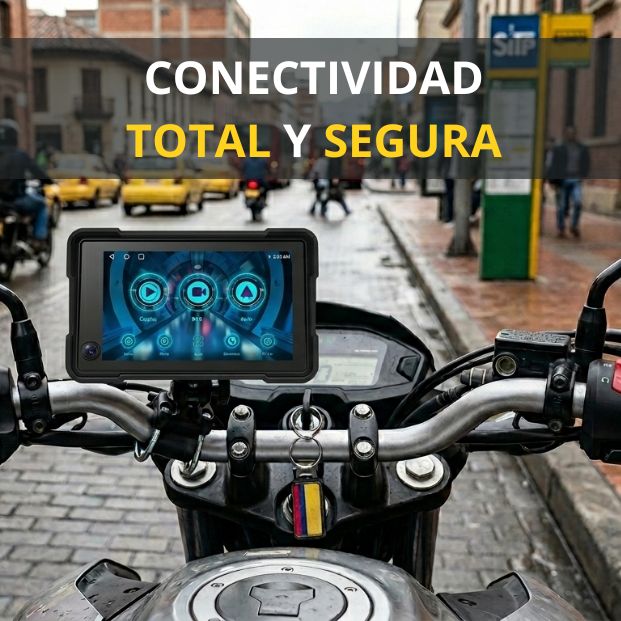PANTALLA TÁCTIL INTELIGENTE PARA MOTO (CARPLAY & ANDROID AUTO) - IMPERMEABLE Y ANTIRROBO