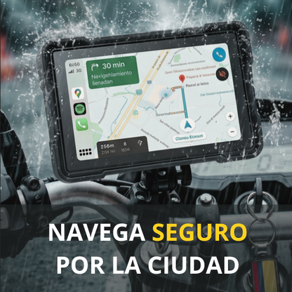 PANTALLA TÁCTIL INTELIGENTE PARA MOTO (CARPLAY & ANDROID AUTO) - IMPERMEABLE Y ANTIRROBO