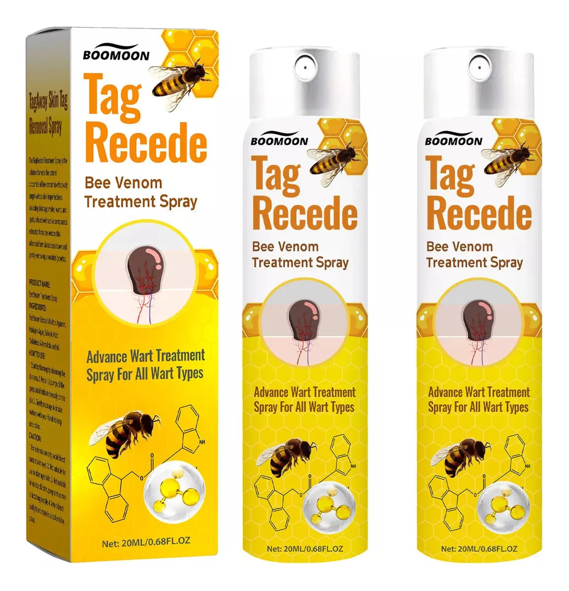 SPRAY TAG RECEDE, PIEL SIN VERRUGAS